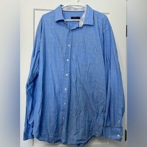 Bugatchi Men’s Shaped Fit Flipped Cuff - Button Down Dress Shirt- Size2XL